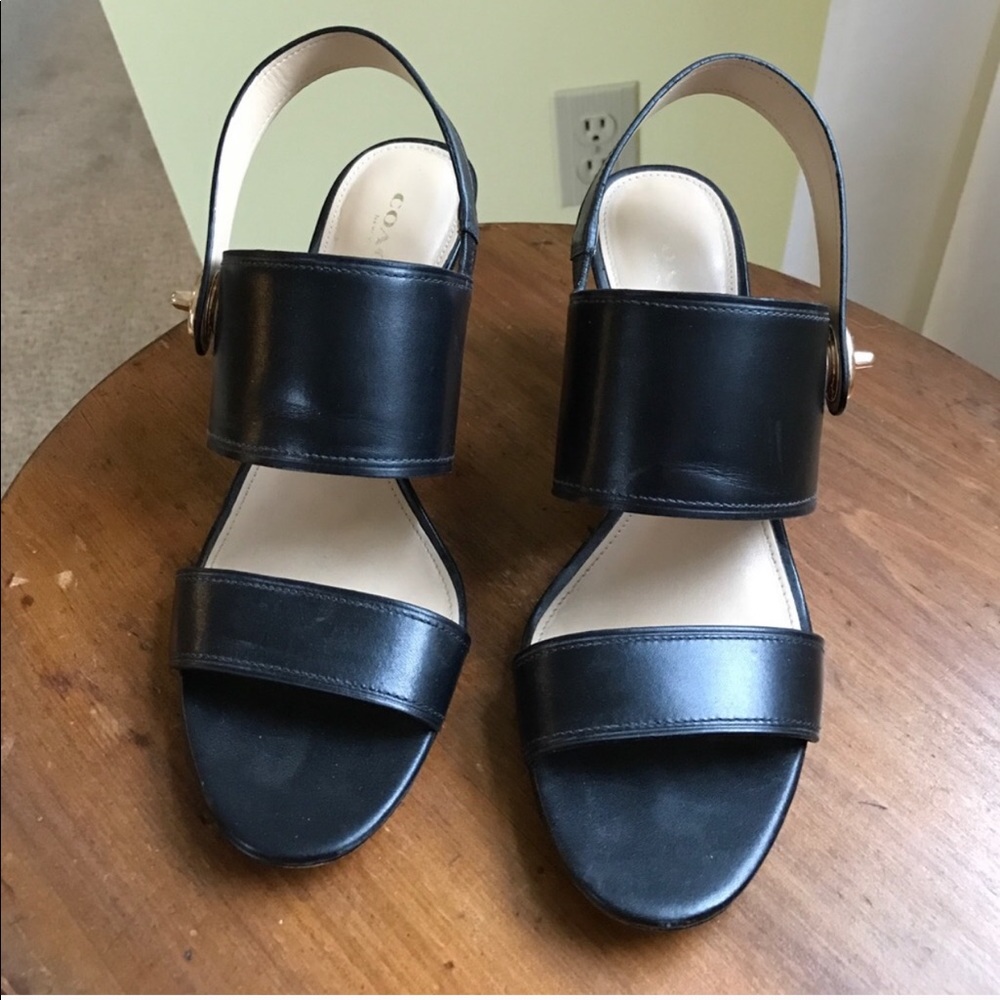 Black coach heels